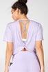 PIA POWERTOUCH LIGHT TWIST BACK S/S TEE - SKY PURPLE